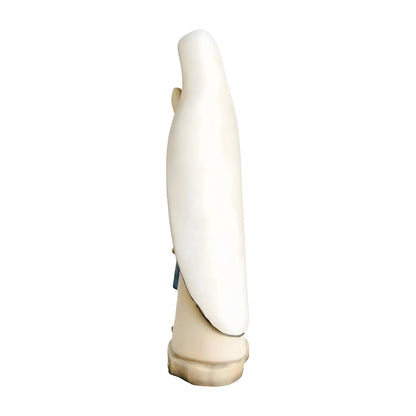 Our Lady of Lourdes and Saint Bernadette Carved Wood Statue