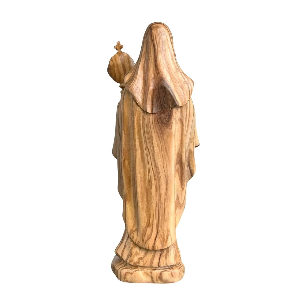 Statue of Saint Clare of Assisi with Monstrance in Wood Carved in Val Gardena