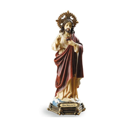 9" Sacred Heart of Jesus Resin Statue