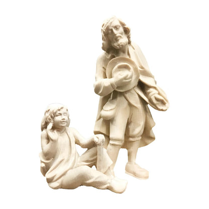 Shepherd and Young Boy - Maple Wood