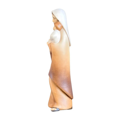 Modern Madonna and Child Sculpture in Maple and Lime wood Val Gardena