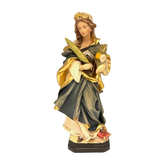 Saint Dorothy Statue in Hand-Carved Wood | Val Gardena Crafts