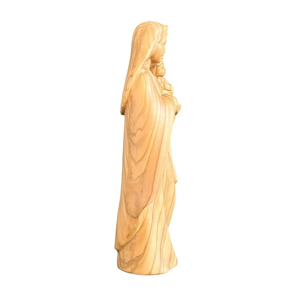 Modern Madonna and Child Sculpture in Maple and Lime wood Val Gardena