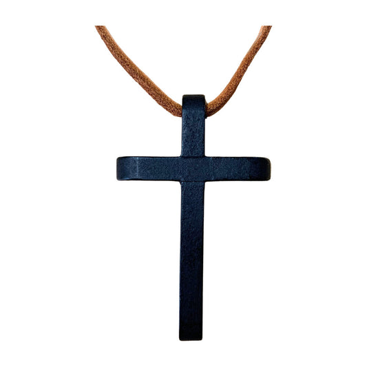 3 1/4in Wood Cross Pendant