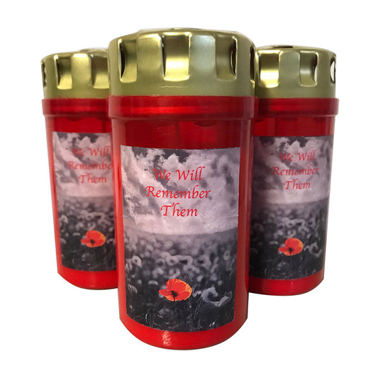 3 Day Red Memorial Candles