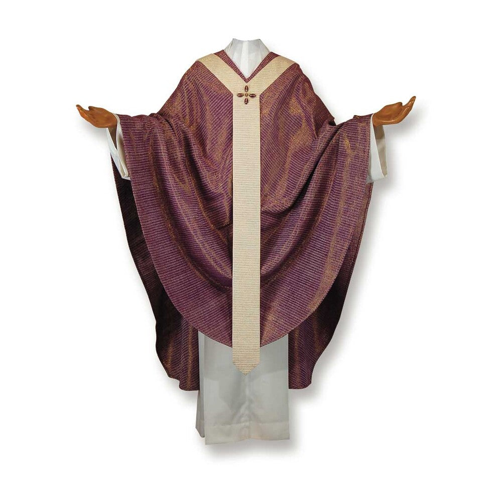 Pure Silk "Pallio" Gothic Style Purple Chasuble