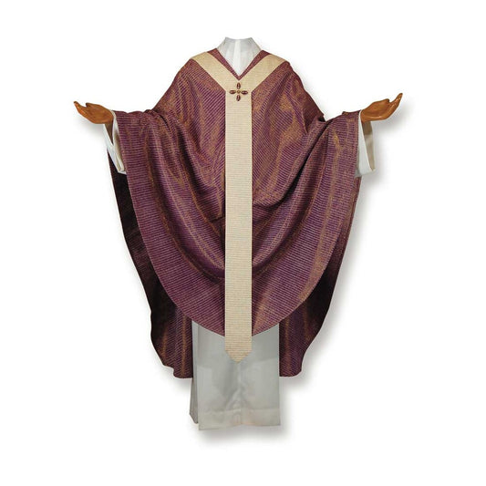 Pure Silk "Pallio" Gothic Style Purple Chasuble