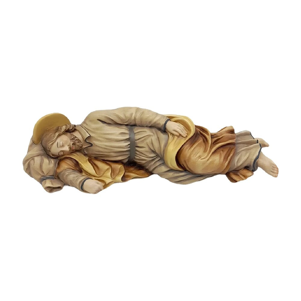 Sleeping St. Joseph Sculpture in Val Gardena Wood Dolfi