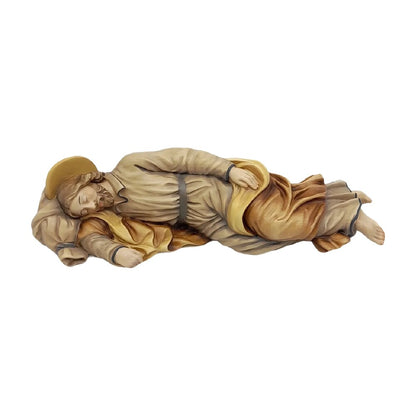 Sleeping St. Joseph Sculpture in Val Gardena Wood Dolfi