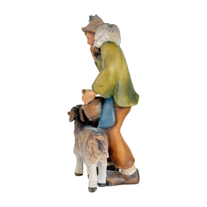 Shepherd with Goat and Kid - Maple Wood
