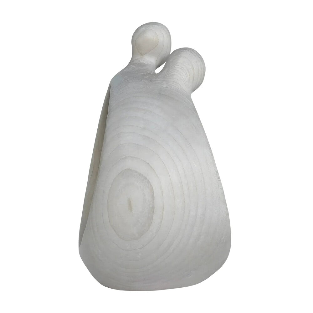 Modern Stylized Nativity Scene in Maple Wood – Family Embrace Sculpture