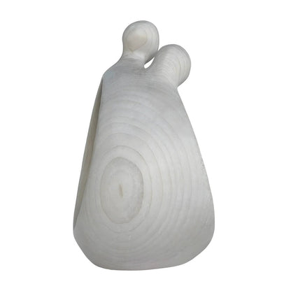 Modern Stylized Nativity Scene in Maple Wood – Family Embrace Sculpture