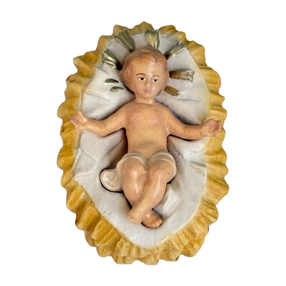 Baby Jesus with Crib - Maple Wood