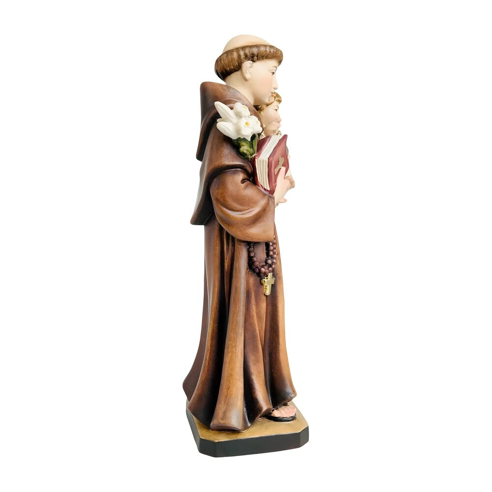 Saint Anthony of Padua and Infant Jesus statue carved in wood