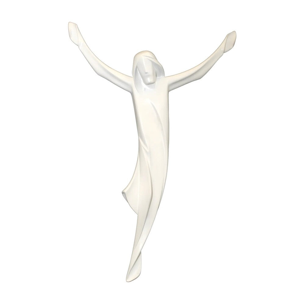 Stylized Christ "Ascension" in Hand-Carved Wood from Val Gardena