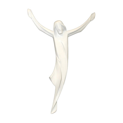 Stylized Christ "Ascension" in Hand-Carved Wood from Val Gardena