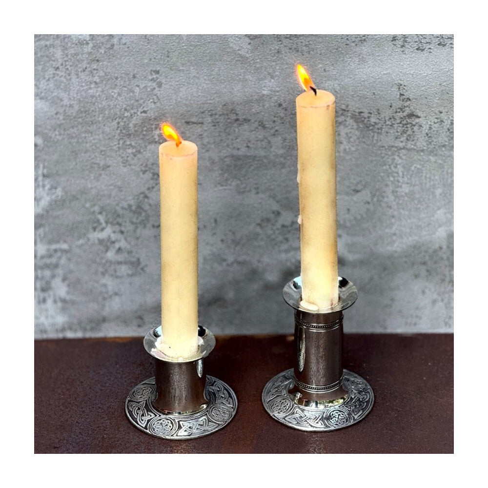Small Celtic Pewter Candle Holder