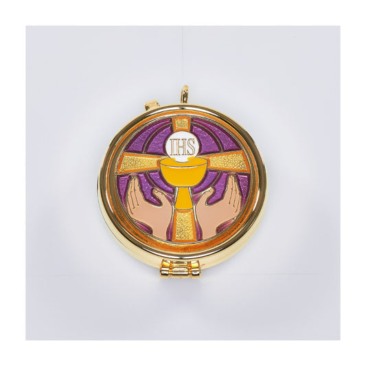 Holy Communion Chalice & IHS 15 Capacity Pyx