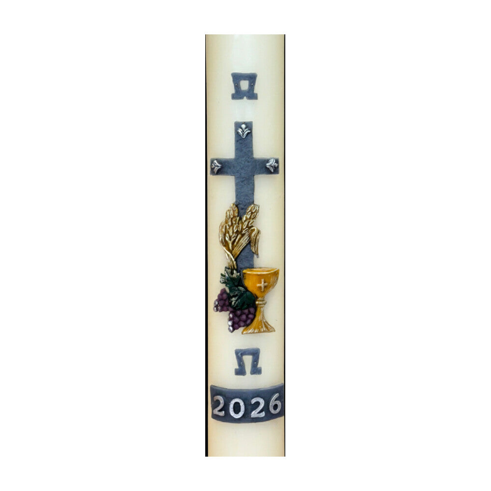 51% Beeswax Chalice & Wheat Paschal Candle