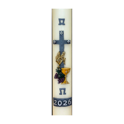 51% Beeswax Chalice & Wheat Paschal Candle