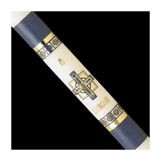 51% Beeswax Alpha Omega Paschal Candle