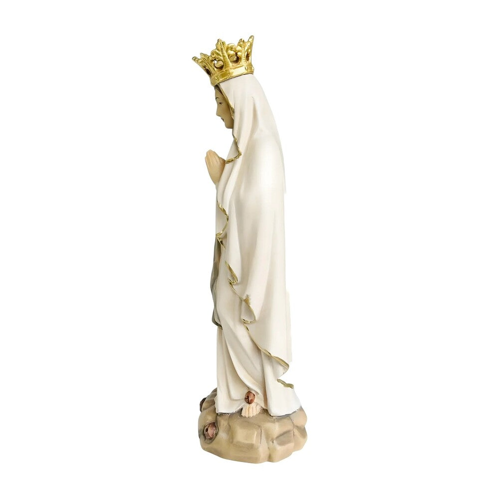 Statue Our Lady of Lourdes Immaculate Conception in Val Gardena Wood with Crown