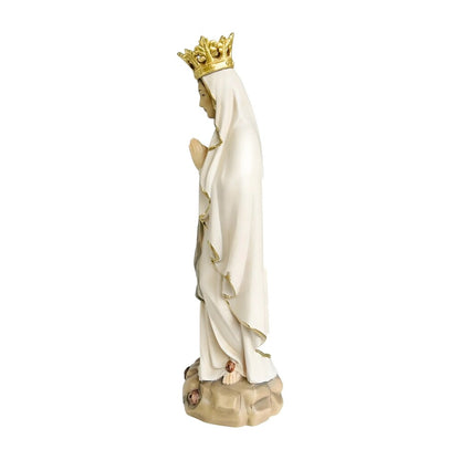 Statue Our Lady of Lourdes Immaculate Conception in Val Gardena Wood with Crown
