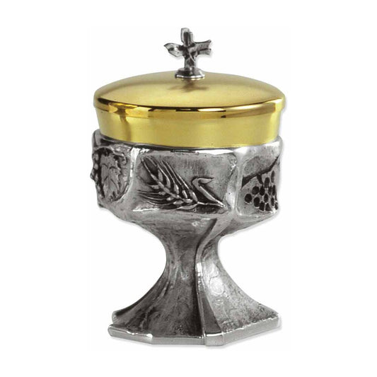 7 3/4" High Case Base of Wheat & Grapes Brass Cibroium