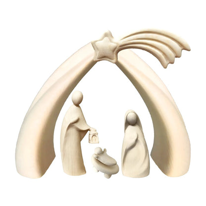 Holy Family with Crib - Maple Wood
