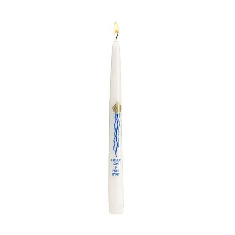 Baptismal Candle, Baptism Candle, Shell