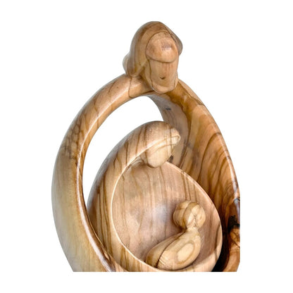 Sacred Family Modern Minimalist Nativity Scene - Wood Sculpture
