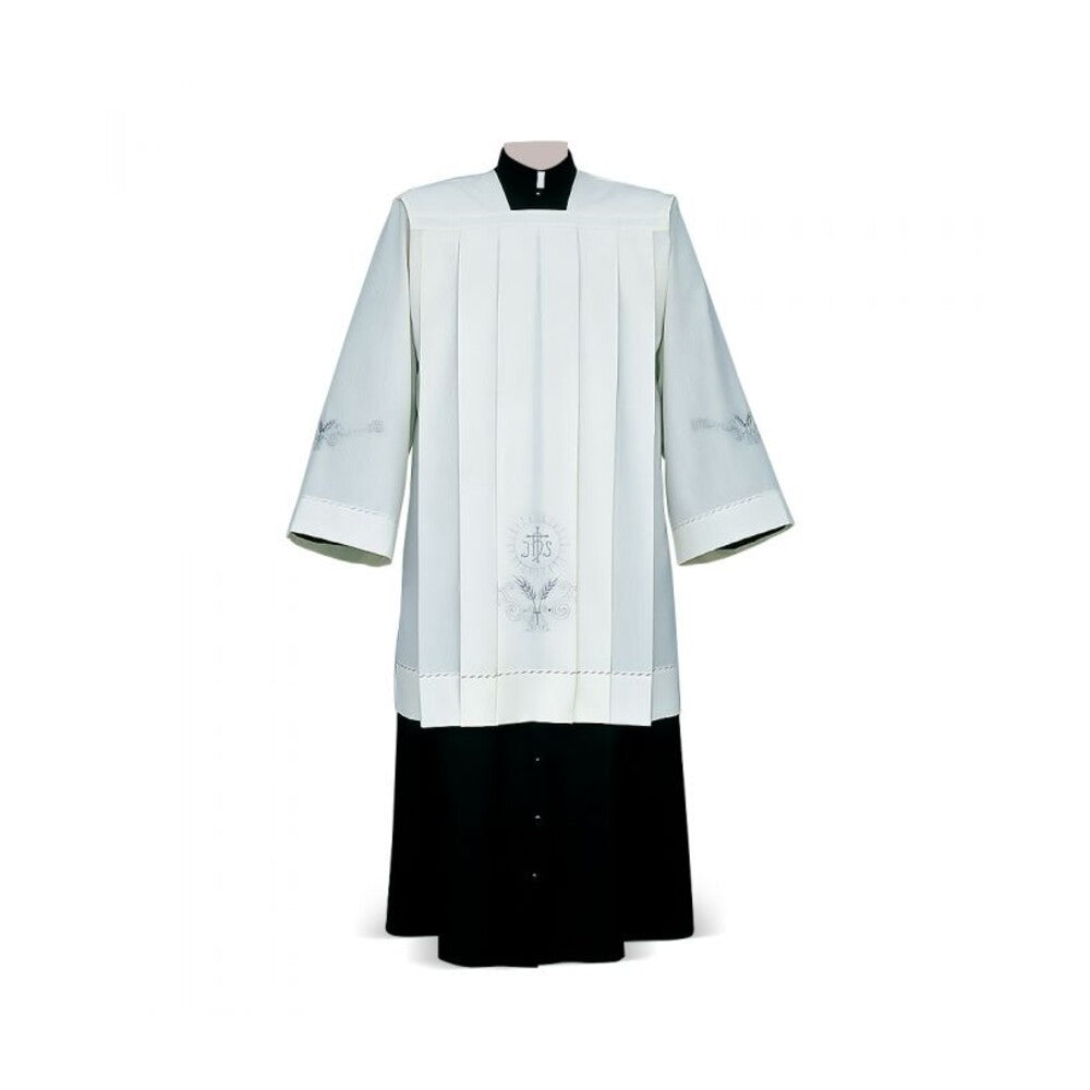 Spighe Ivory Cotta with IHS and Wheat Embroidery