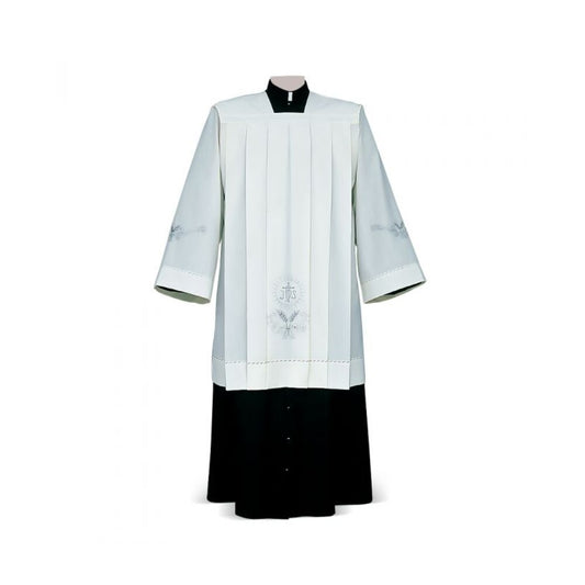 Spighe Ivory Cotta with IHS and Wheat Embroidery