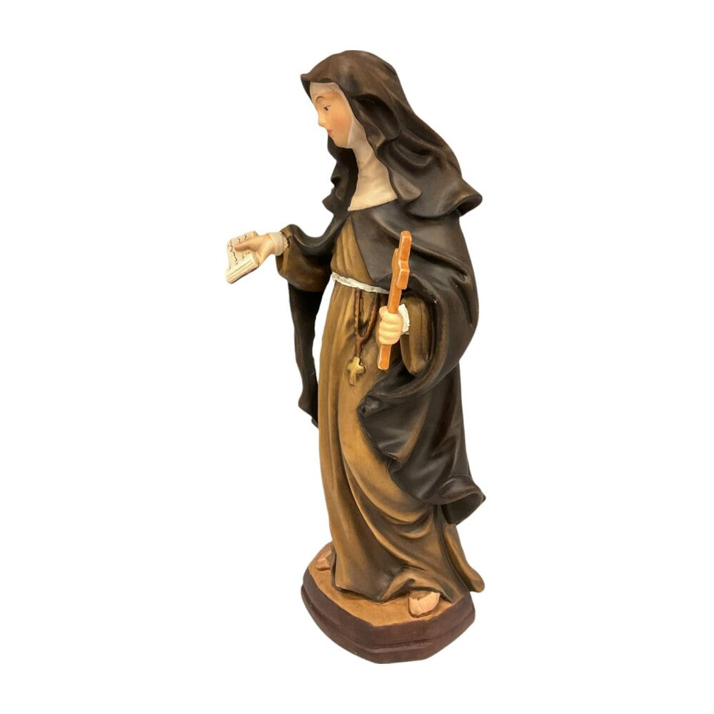 Statue of Saint Caterina Troiani in Val Gardena Wood, Hand-Painted