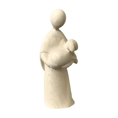 Shepherd boy with Lamb - Maple Wood