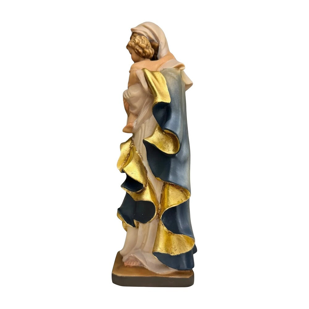 Our Lady of the Heart with Child statue in carved wood from Val Gardena