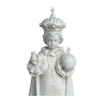 Infant Jesus of Prague Polychrome Hand-Carved Wooden Statue