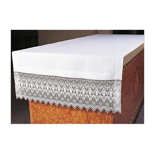 Communion Table Cover With Embroidered 9” Lace - Design 6195