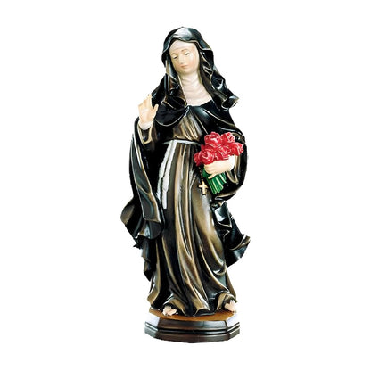 Saint Therese of Lisieux with Bouquet of Roses, Wood Carving from Val Gardena