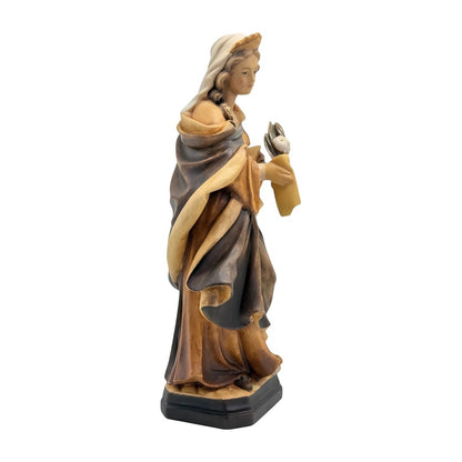 Saint Veronica: Hand-Carved Wood Sculpture from Val Gardena