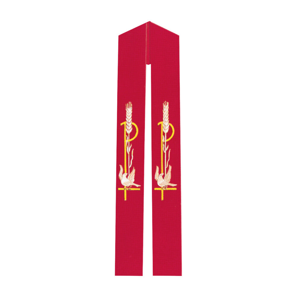 Dove & Wheat Chi Rho Overlay or Deacon Stole