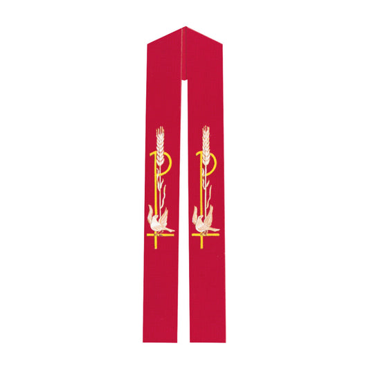 Dove & Wheat Chi Rho Overlay or Deacon Stole