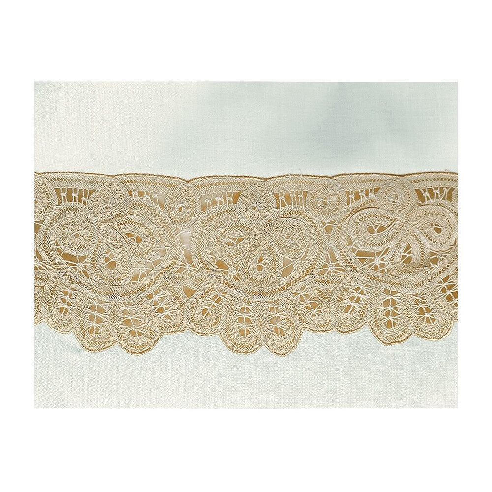 Entredeur Fiori Ivory Cotta with Refined Floral Embroidery