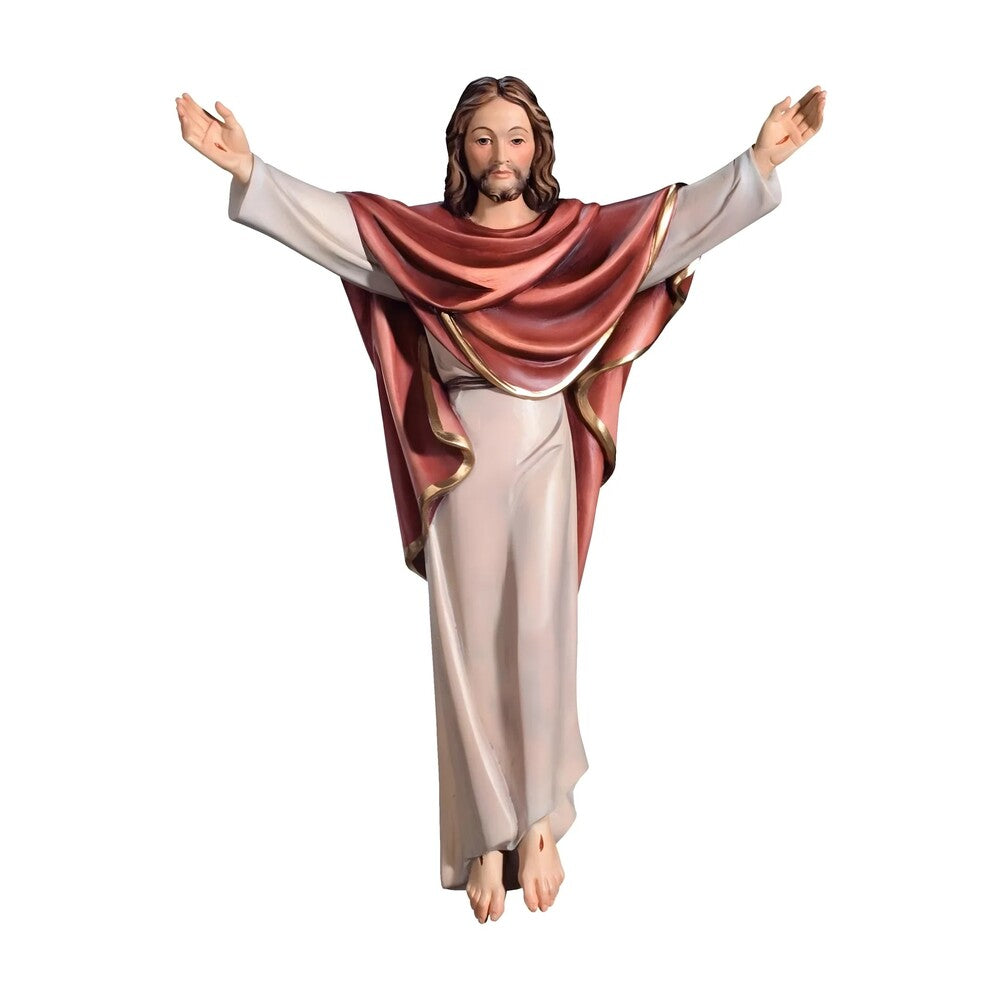 Sculpture of Jesus Christ the Risen King in Val Gardena wood