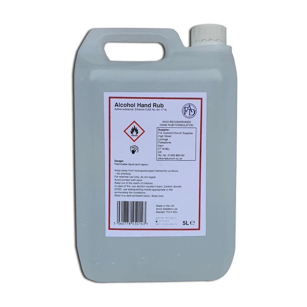5ltr 80% Alcohol Hand Rub Sanitiser