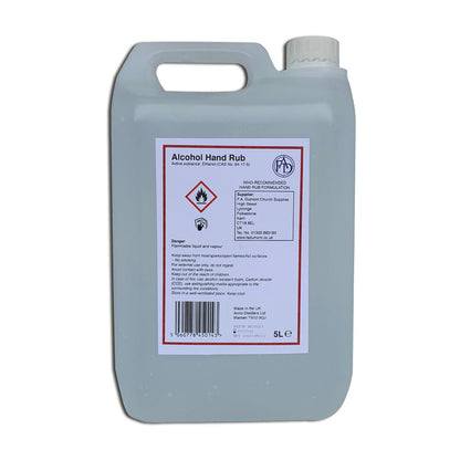5ltr 80% Alcohol Hand Rub Sanitiser