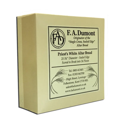 5 3/4" Priest's Altar Bread — Single Cross Sealed Edge, Box of 25