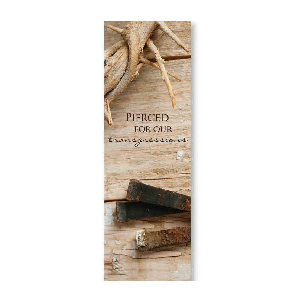 Lenten Series Pierced for Our Sins Hanging Banner