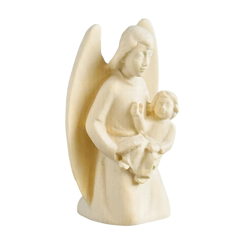 Guardian Angel with Child Hand-carved in Maple Wood