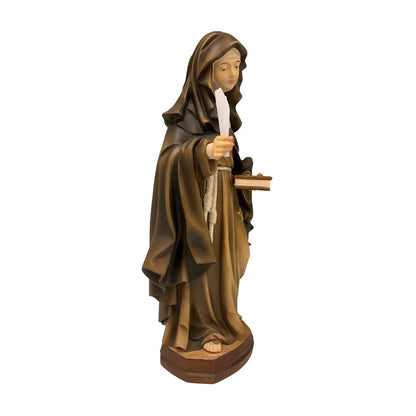 Sculpture of Saint Eva of Liège in Fine Val Gardena Wood